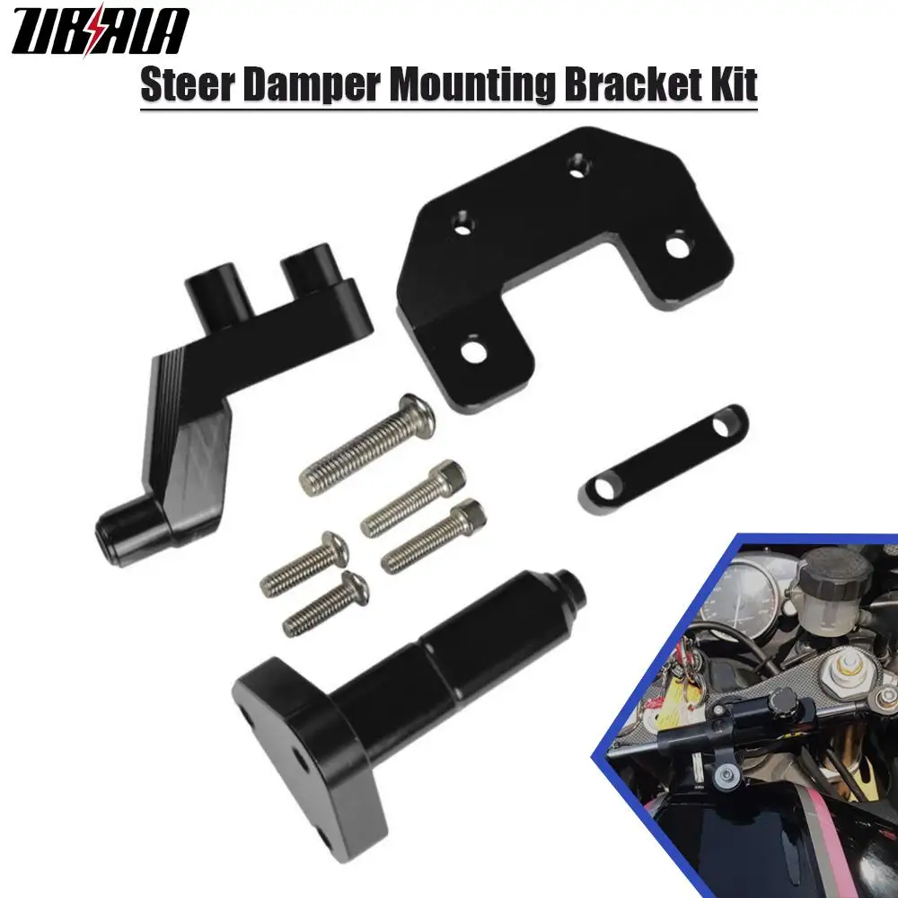 

Алюминиевый Регулируемый поворотный стабильный демпфер R3 R25 для мотоцикла с ЧПУ, комплект креплений для kawasaki YZF R25 R3 2014 2015 2016 2017