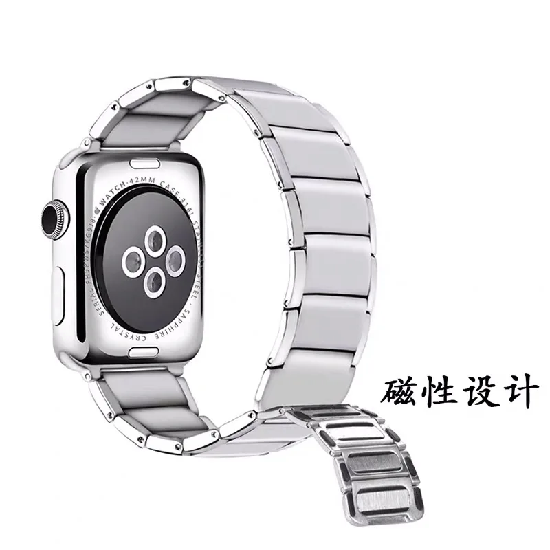 Stainless Steel Strap For Apple watch band 44mm 40mm iWatch Series 42mm 38mm Metal bracelet magnetic loop Apple watch 3 4 6 5 se