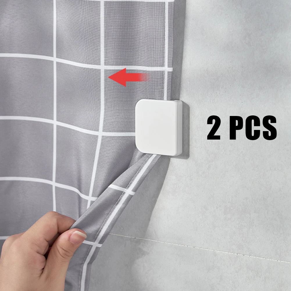 Зажимы для штор 2 шт., белые, пластик