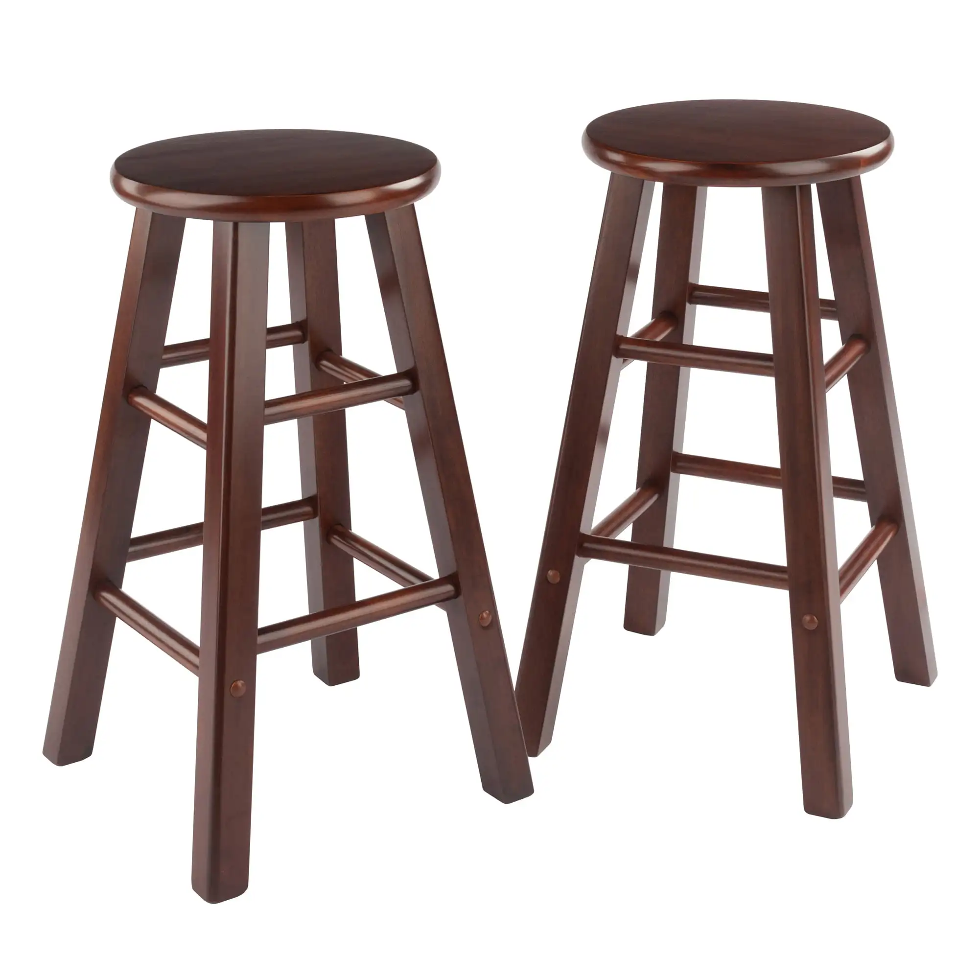 

Winsome Wood Element 2-Pc 24" Counter Stool Set, Walnut Finish