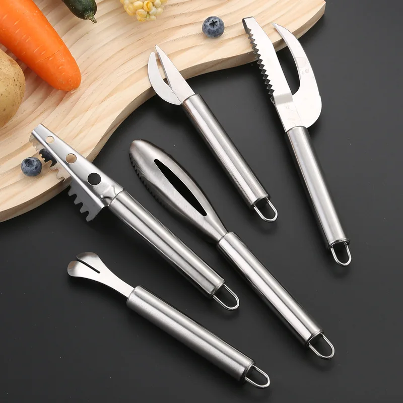 

Kitchen Multifunctional Tool for Scraping Fish Scales and Brushing Magic Tools for Solving Fish Belly Slicing Fish Removing