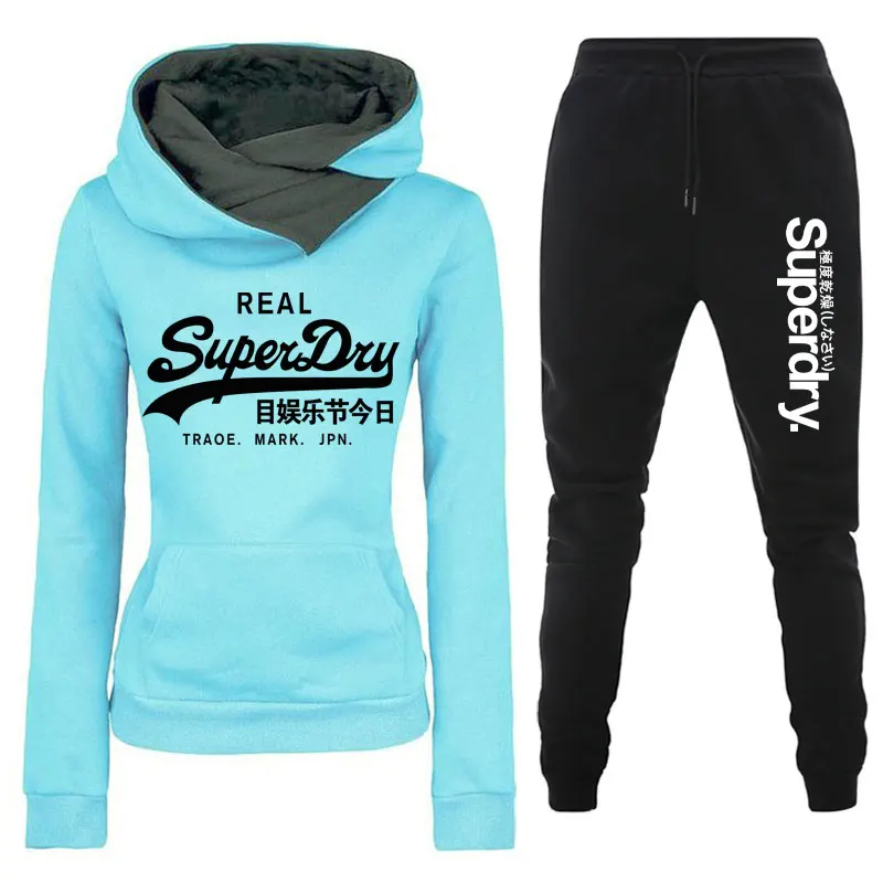 

Женский спортивный костюм из 2 предметов, Осень-зима 2023, Женский пуловер с капюшоном для бега, свитшот, повседневная одежда, спортивный костюм для бега