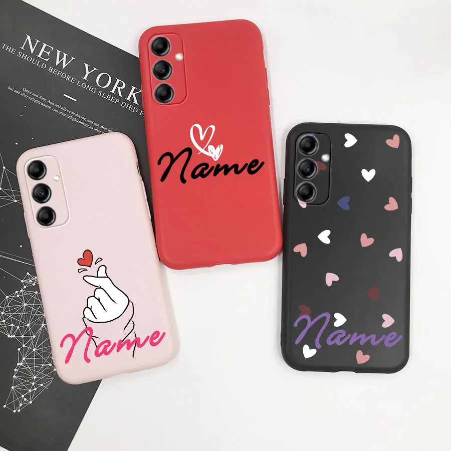 Чехол с персонализированным именем любовного сердца для Samsung Galxy A13 4G 5G A14 A24 A34 A54 A22