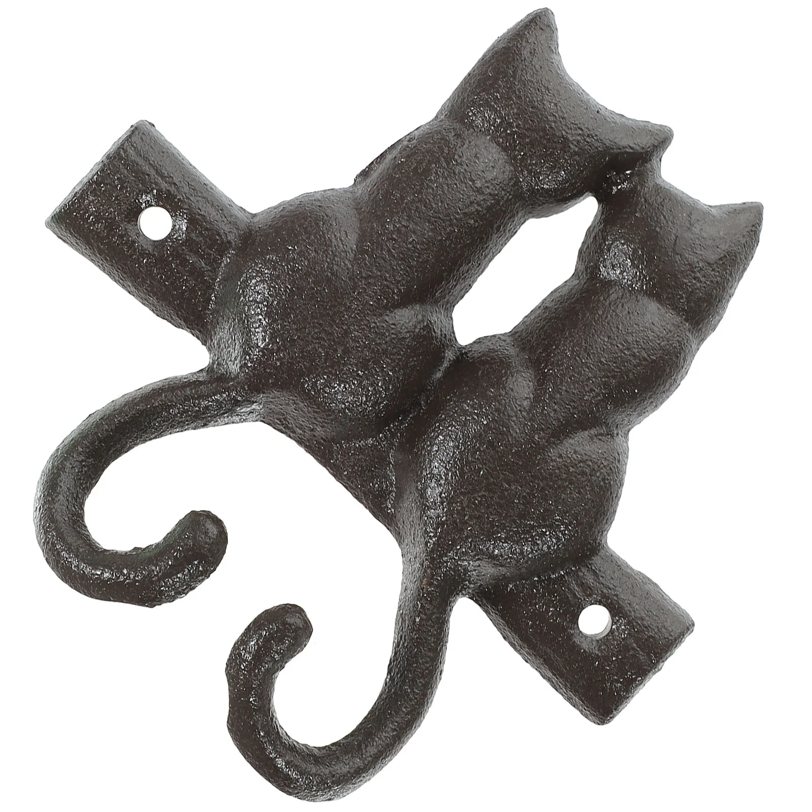 Vintage Decor Cast Iron Hook Hat-and-coat Retro Cat-shaped 12.5x12cm Black Design Hanger Creative