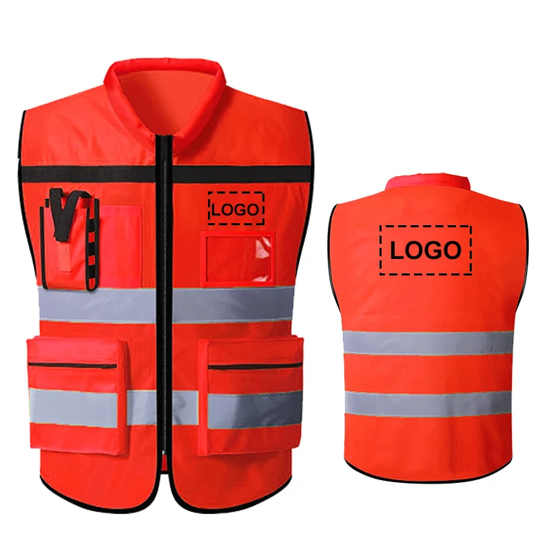 Жилет безопасности с логотипом на заказ светоотражающий жилет видимости класса 2