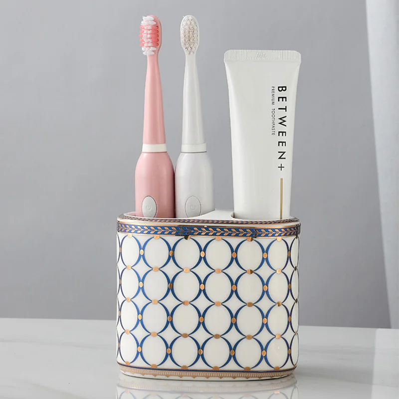 

Ins Popular Nordic Bathroom Accessories Set Ceramic Toothpaste Holder Toothbrush Holder Storage Organizer для зубных щеток