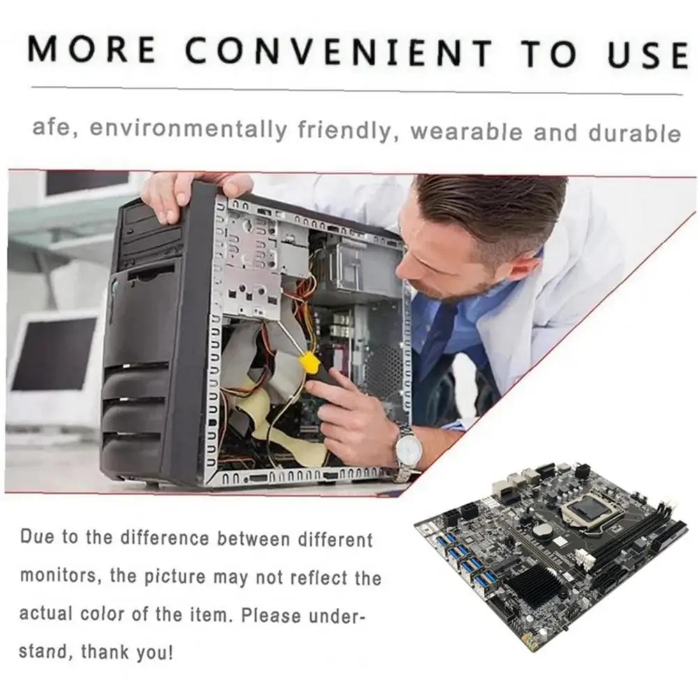 

Reliable 8 USB to PCI Voice 16X ETH Mining Mainboard Universal Desktop Motherboard Professional Computer Accessories