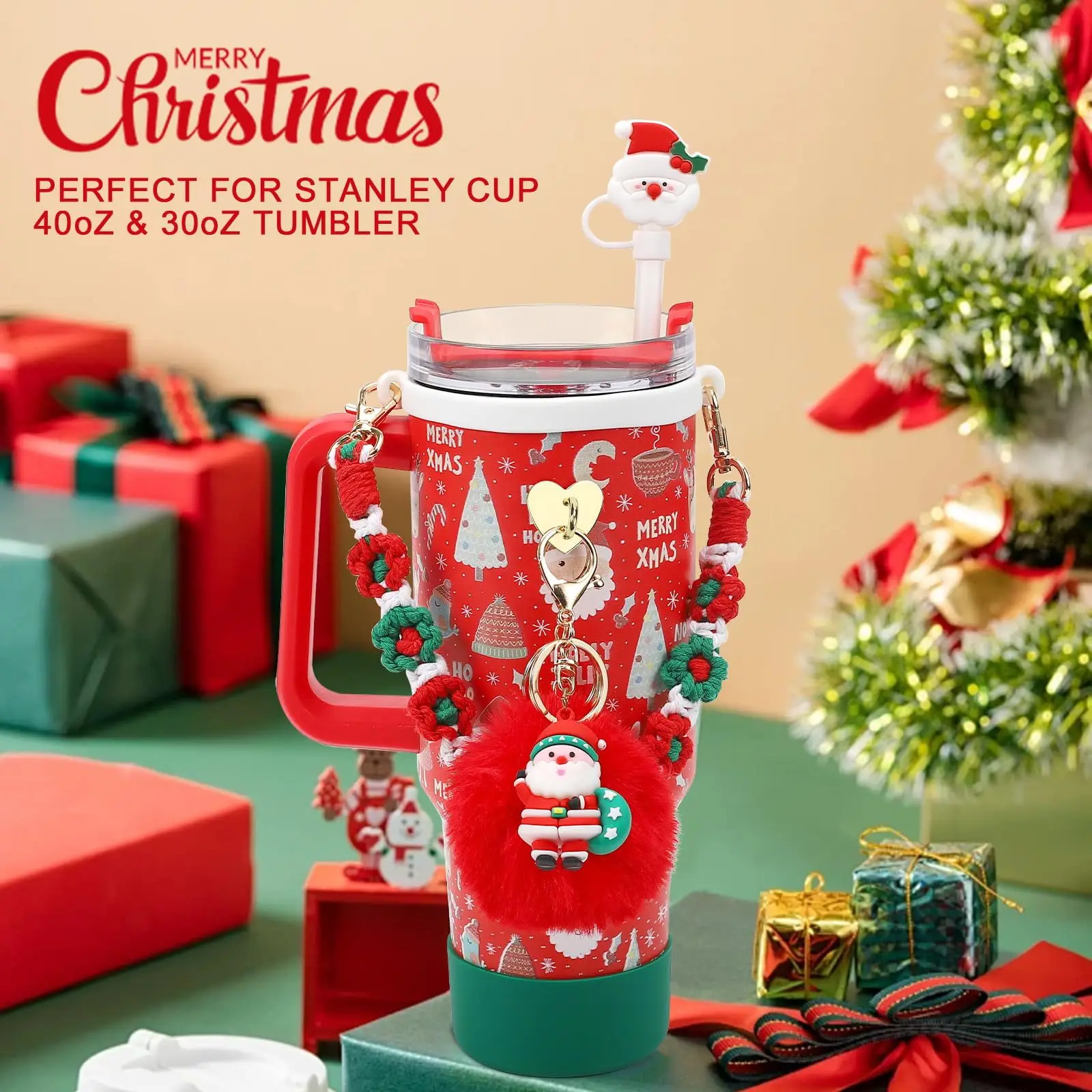 Набор аксессуаров для рождественских бутылок из 7 предметов