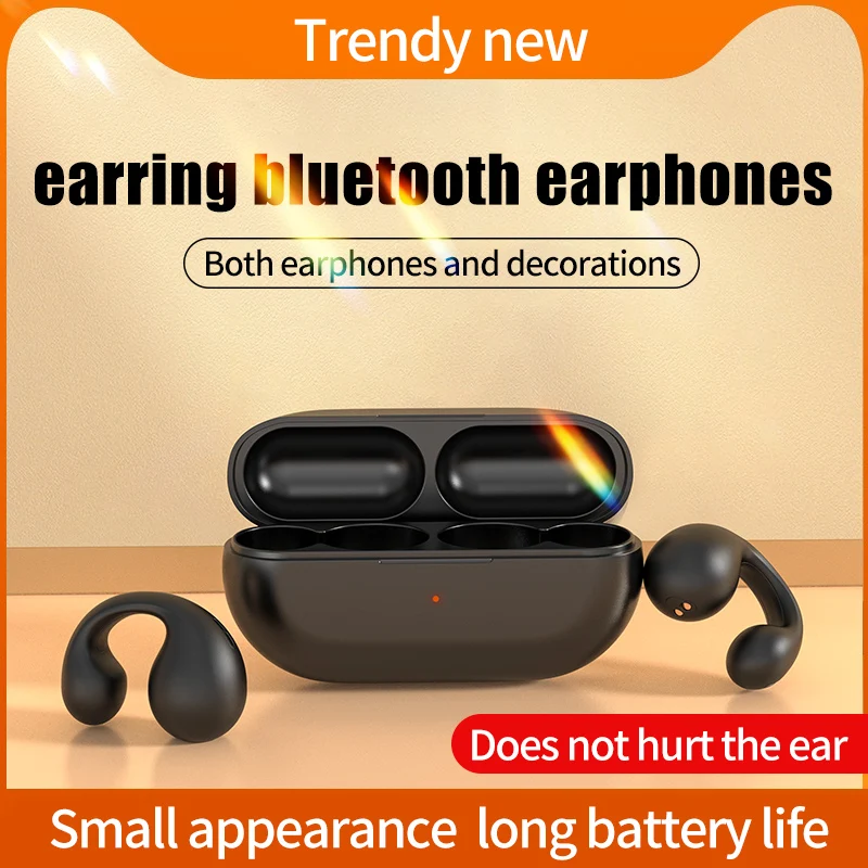 

Earring Wireless Bluetooth1:1 Copy For Ambie Sound Earcuffs Ear Bone Conduction Earphones Auriculares Headset TWS Sport Earbuds
