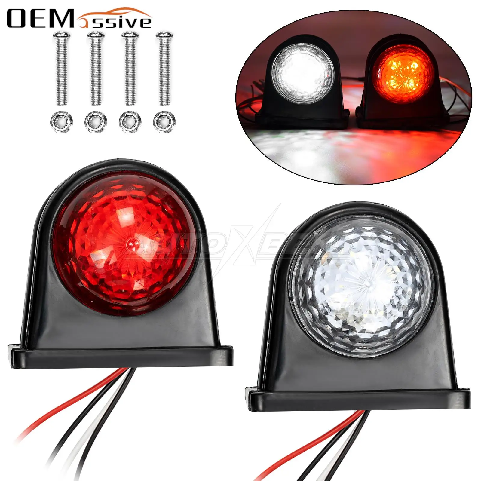 

Боковые габаритные огни, габаритные огни, габаритные огни для автомобиля, грузовика, прицепа, фургона, 12-24 В, боковой габаритный фонарь, габаритные огни для грузовика, прицепа, 2 шт.