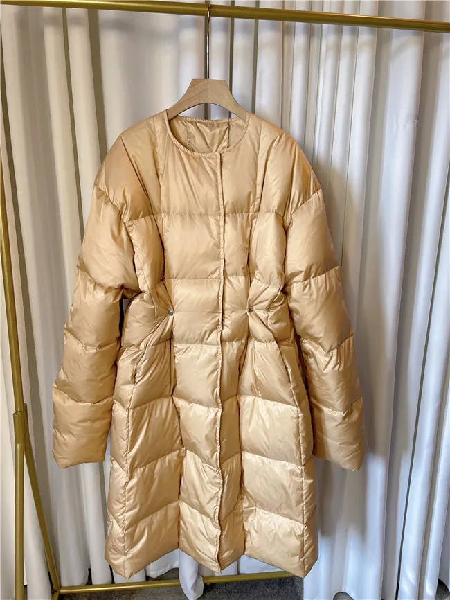High Custom Down Jacket Pearlescent Amber 90 White Goose Down Jacket for Women