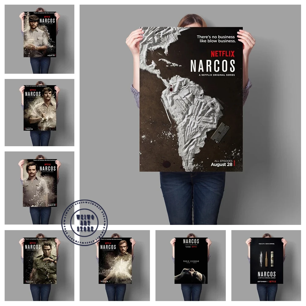 

Narcos Movies Poster American Crime TV Canvas Painting Decorative Wall Art Prints Picture For Living Room Home Decor