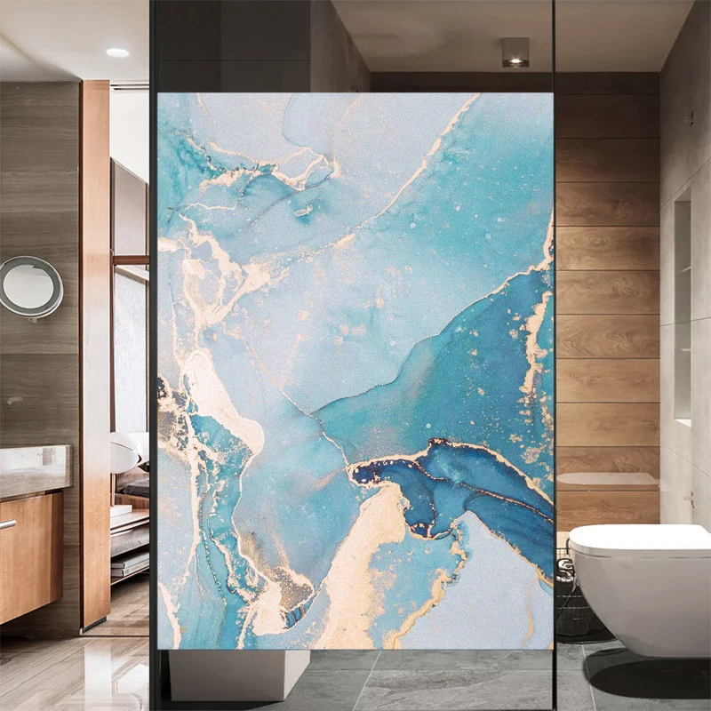 

Privacy Window Film Static Cling No Glue Marble Decorative Window Treatments Window Coverings Glass Sticker for Home