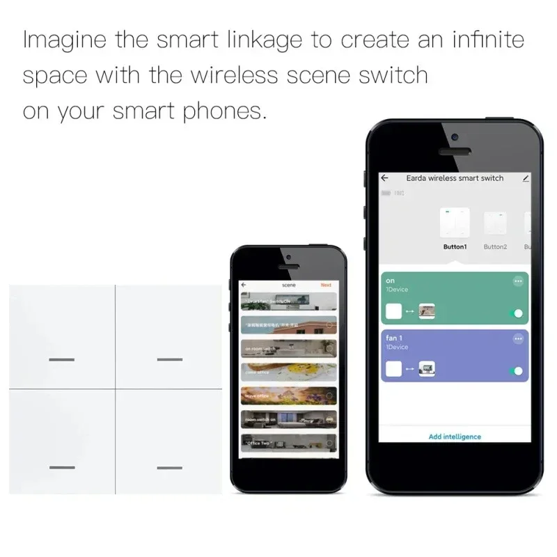 Беспроводной Zig-bee Smart Scene Switch 4 Gang 12 Кнопочный контроллер для приложения Life