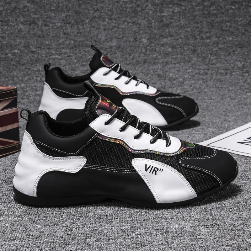 

Men Sneakers New Fashion Mesh Hiking Trekking Shoes Solid Color Shockproof Height-increasing Breathable Men Casual Sport Shoes