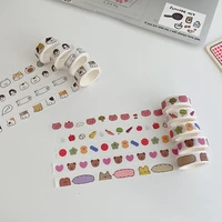 5m cat paw print bear and paper tape love cake hand account sticker seal sticker diy diary stationery masking tape