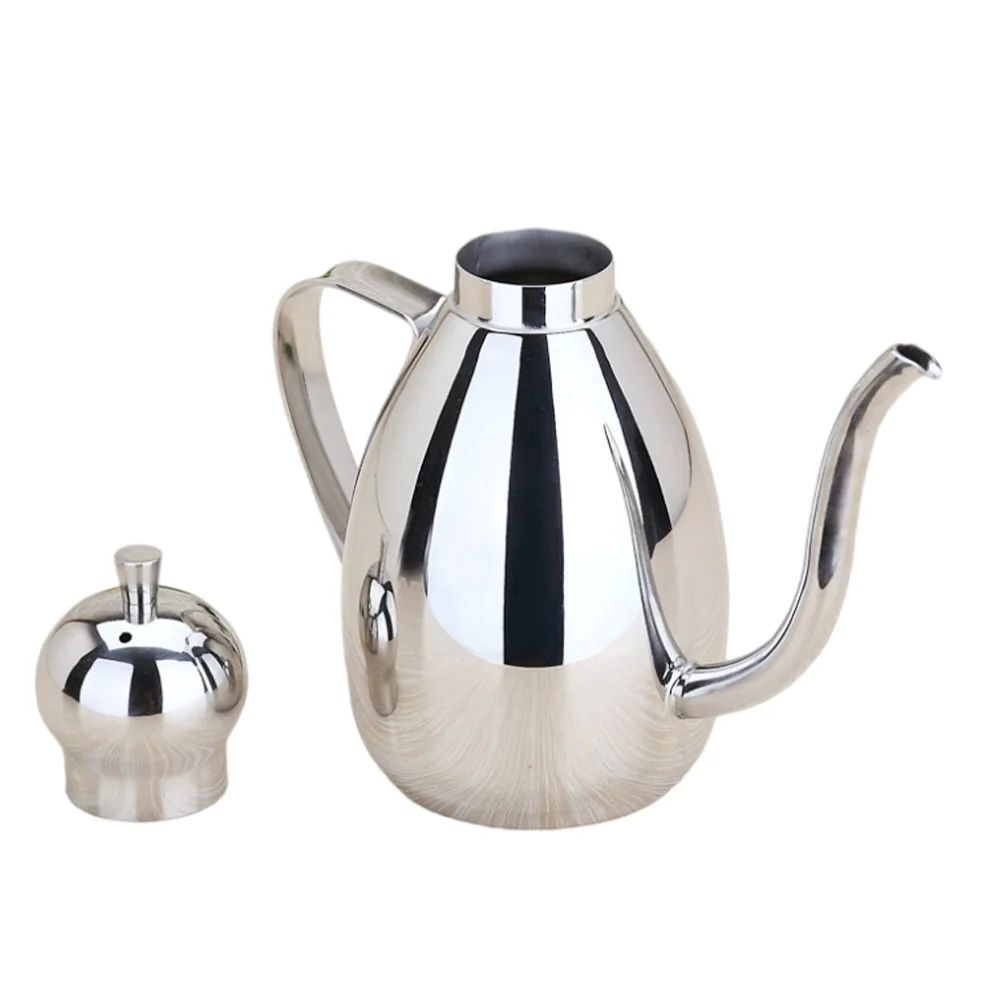 

1Pc Practical Oil Bottle Creative Oil Container Kitchen Stainless Steel Oil Pot