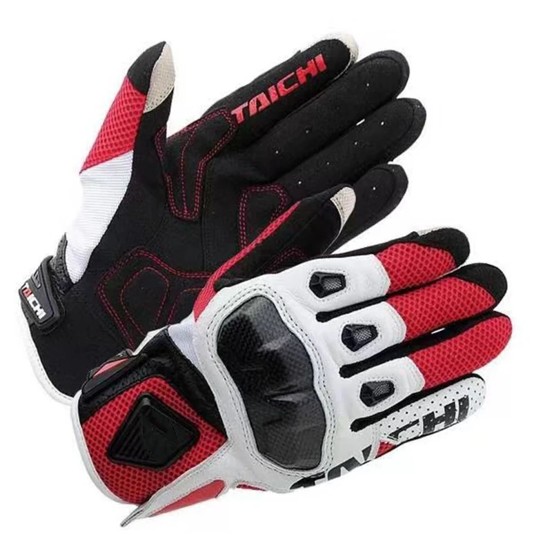 

Free shipping Leather Motorcycle Gloves Safe Comfortable Touch Screen Motorbike Gloves Men's outdoor road Riding Moto Gloves