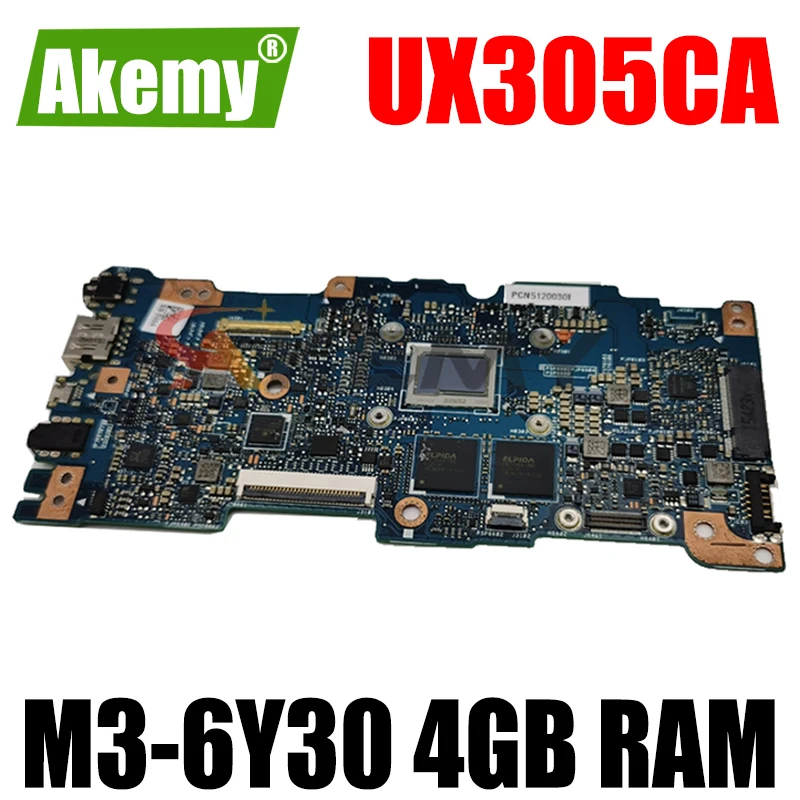 

UX305CA M3-6Y30 CPU 4GB RAM mainboard REV 2.0 For ASUS UX305C UX305CA U305C UX305 Zenbook motherboard 90NB0AA0-R00040 Tested