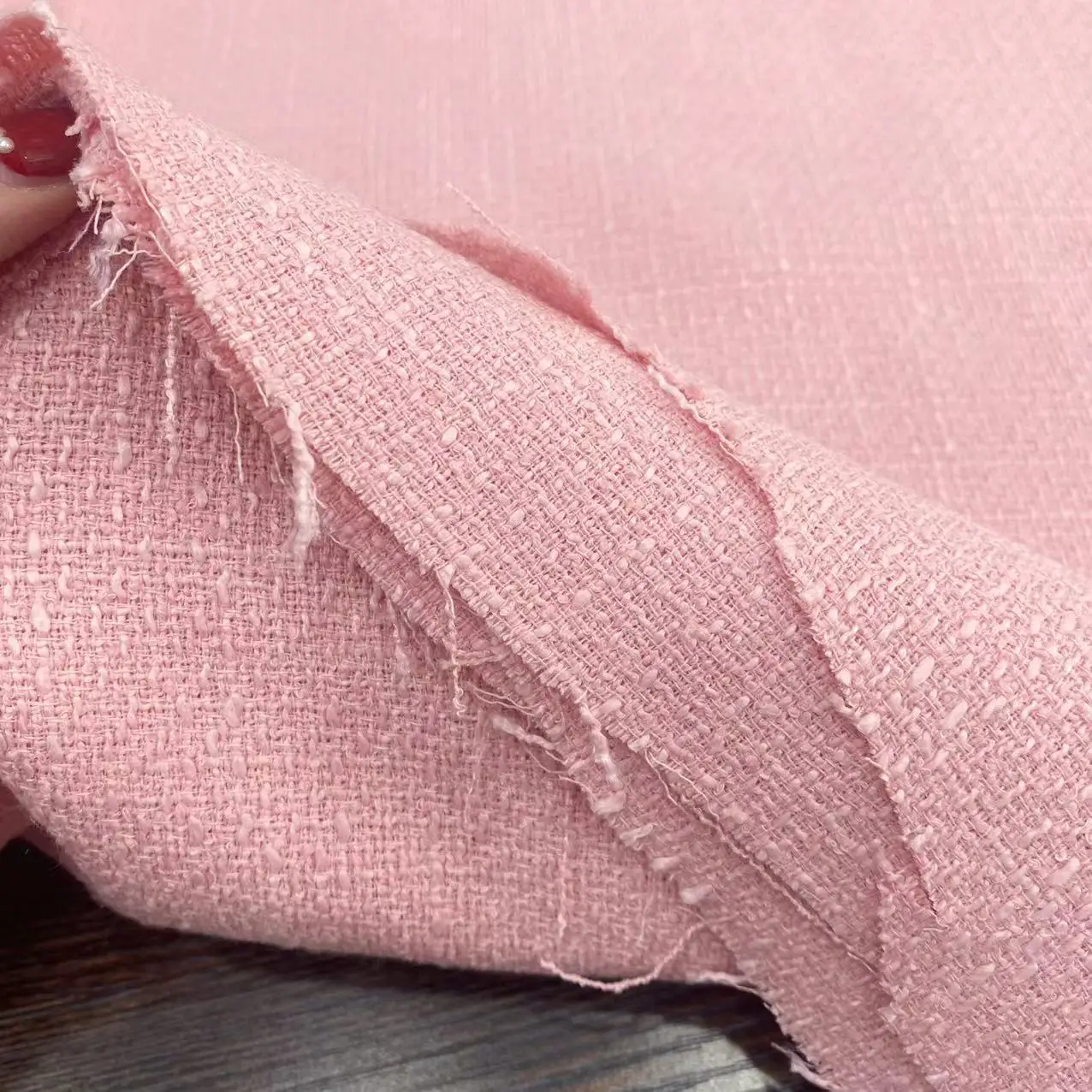 Тонкая твидовая ткань для весны и осени грубая пряжа маленькая Очаровательная