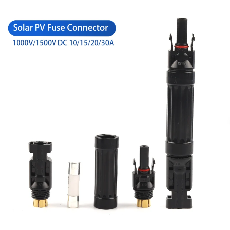 

In-line Fuse Solar Fuse Connector 1000V/1500V DC 10/15/20/30A Male Female PV Solar Fuse Holder Protection waterproof Connector