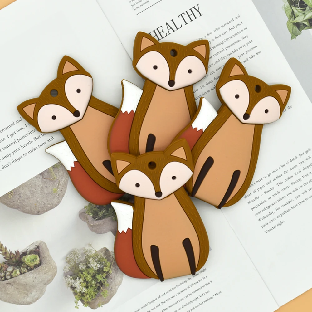 Детские коровы Мультяшные животные пищевые Силиконовые Прорезыватели для зубов