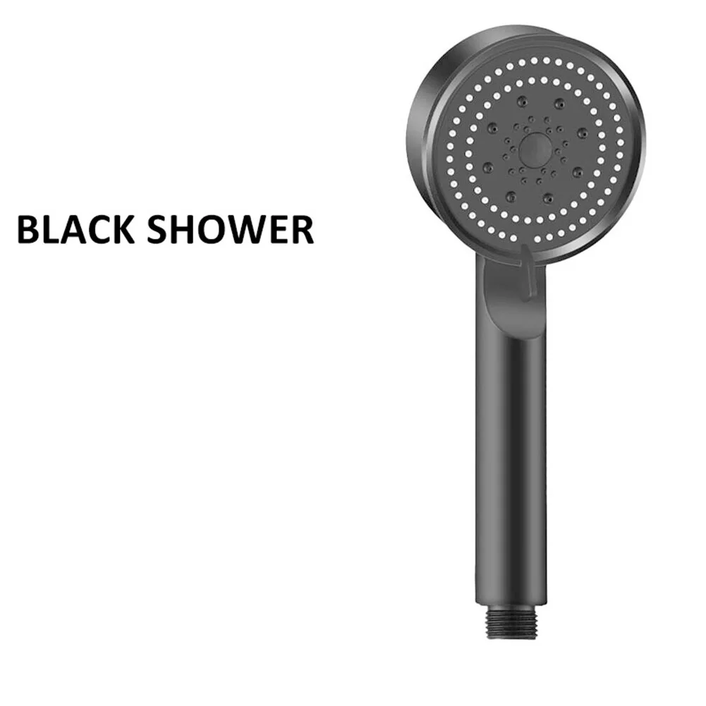 

Handset Shower Head Durable Fixed Support Hand Hold Handheld High Pressure Rain Bath Replacement Round Water Saving