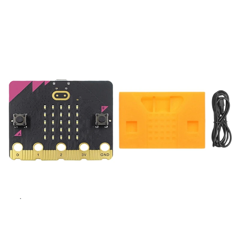 

BBC Micro:Bit V2.2 Kit Built-In Speaker Mic Touch Programmable Learning Development Board Protective Case+USB Cable
