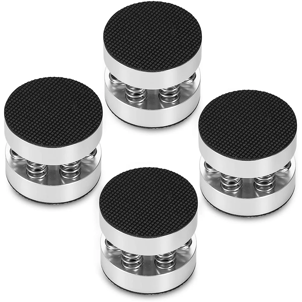 

4PCS Silver Aluminum Spring Speakers Spikes Isolation Stand Feet for Audio HiFi Amplifier/Speaker/Turntable/Player