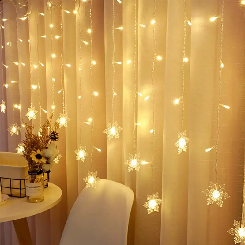 

3.5m Wide 0.7m High LED Fairy String Lights Curtain Garland New Year Garland Led Lights New Year Lamp Wedding Christmas Decor