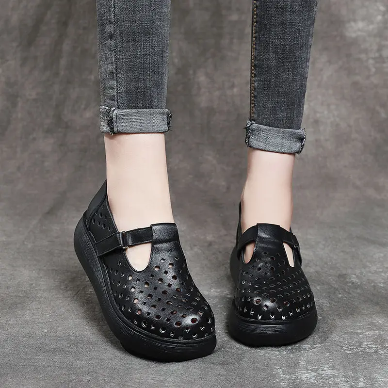 Акция 2022 весенне-летняя обувь из натуральной кожи с отверстиями Женская Удобная