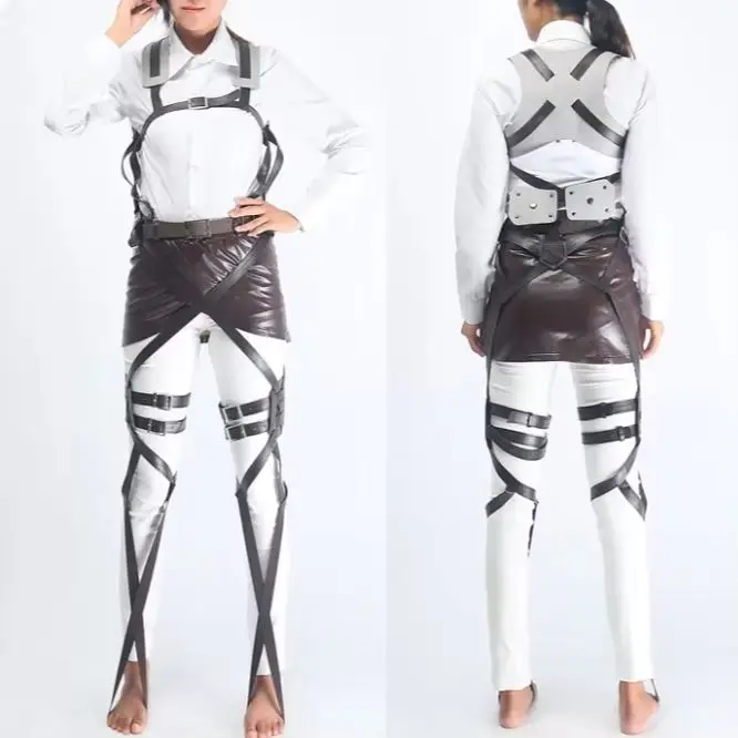 Костюм для косплея Attack on Titan (Атака Титанов) Леви, Микаса, Эрен, Ханджо, полный комплект, аниме-костюм AOT для мужчин и женщин, на Хэллоуин (art.: 3920dc23dfe11) - 3920dc23dfe11