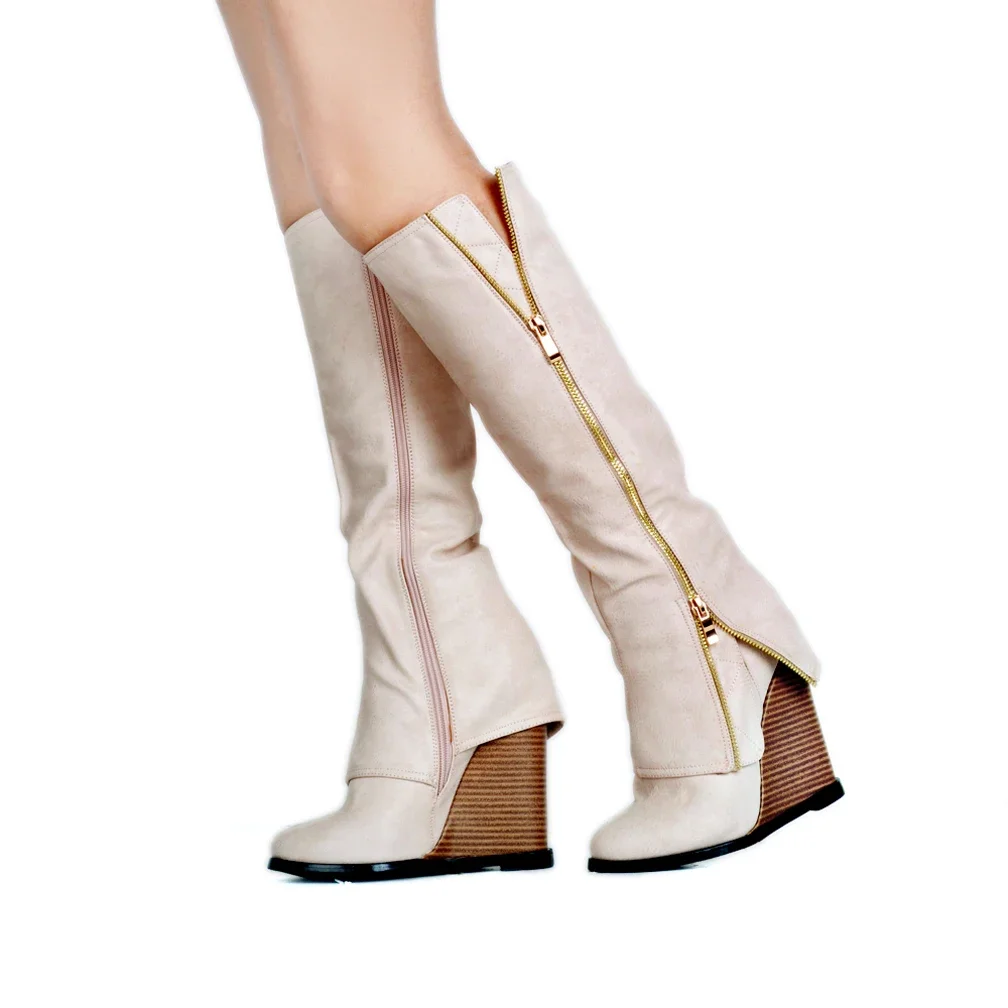 ASIOFU Лидер продаж женские сапоги до колена ручной работы с реальными фотографиями