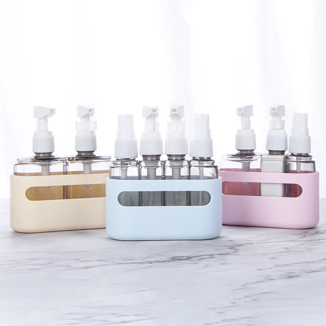 

Dispenser Kit Accesorios Bottle Portable Travel Combination Bottles Shampoo Set 2/3/4-In-1 Shower Hand Travel Wash Lotions Gel