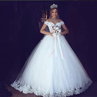 angelsbridep boho off shoulder ball gown wedding dress vestido de noiva sexy applique floor length formal bridal gowns