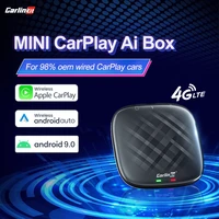 new carplay android mini box wireless android auto carplay ai box 4g lte gps built in sim 4g64g for volvo ford benz vw audi kia