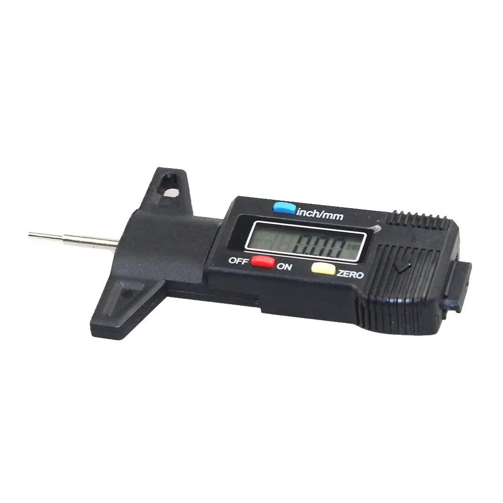 

0-25MM Digital Display Electronic Tire Tread Depth Measurement Tool Black Pattern Depth Gauge Digital Tool Caliper