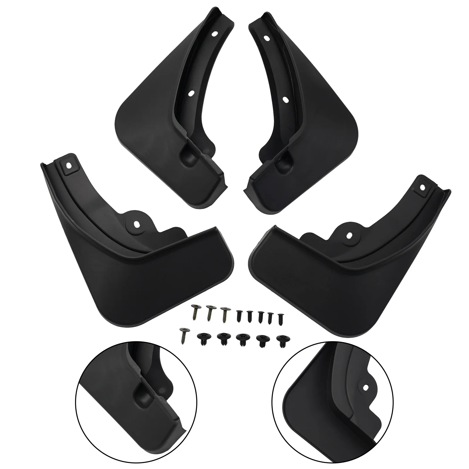 

4Pcs Black Splash Guards Mud Flaps Guards For Hyundai Ioniq 5 2020+ Plastic Front Rear Mudguard Splash Guards Fender Car Access