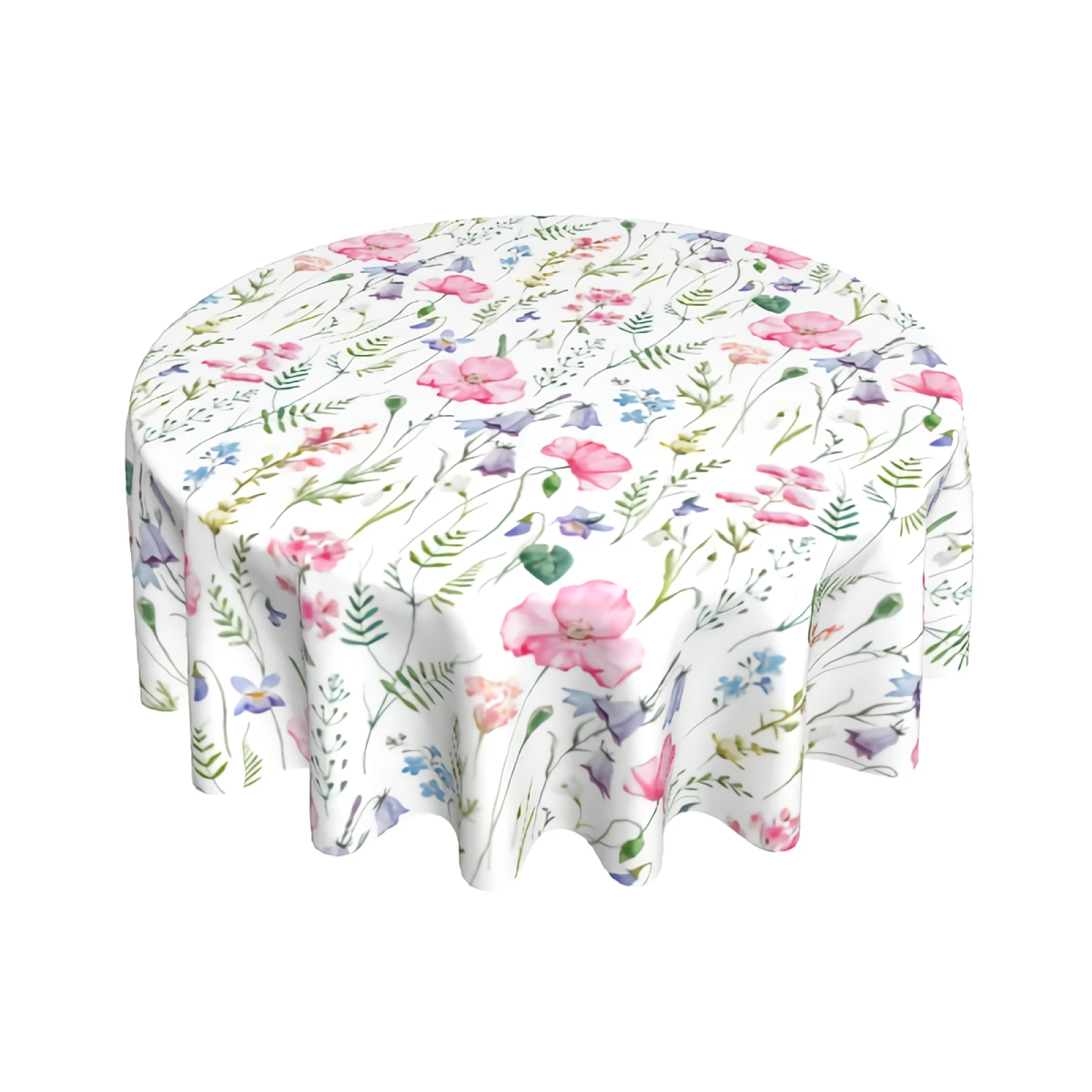 

Spring Colorful Flowers Table Cloth with Dust-Proof Wrinkle Resistant Waterproof Decorative Table Cover