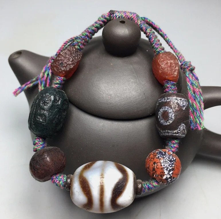 Силовая энергия Тибетская патина Старый маслянистый агат Дзи * Зубы тигра*