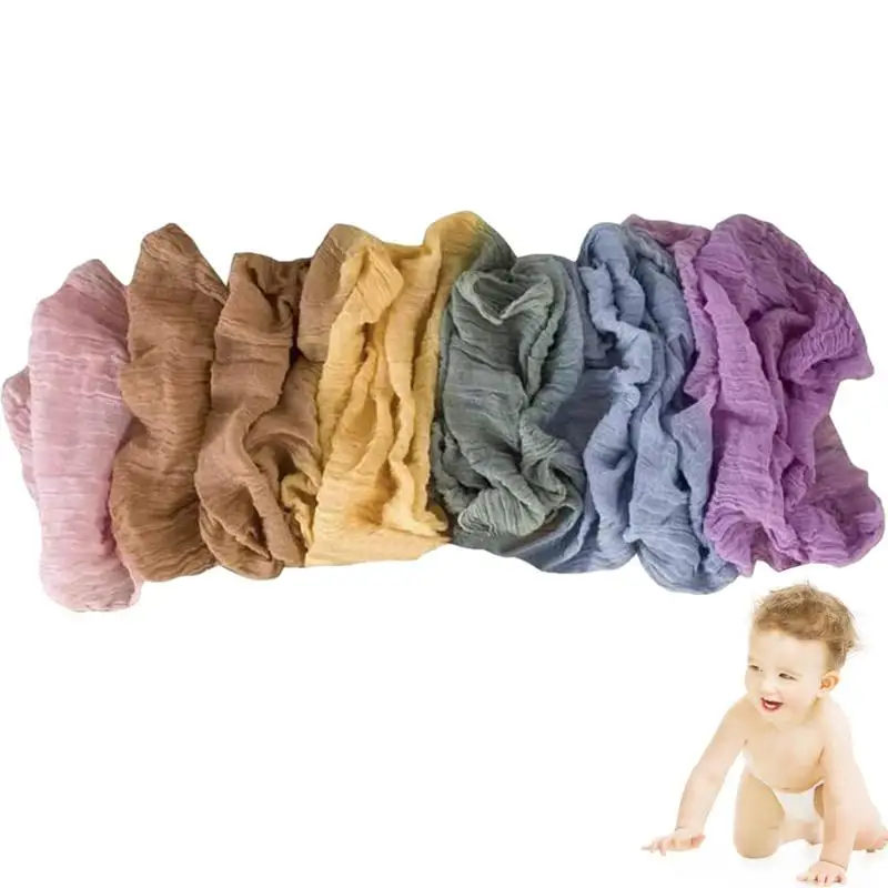 

Rainbow Color Newborn Photography Props Baby Wraps Photo Shooting Accessories Photograph Studio Blanket Backdrop Elastic Fabric