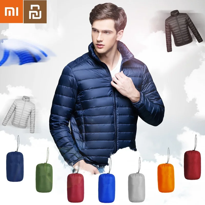 Зимняя мужская куртка-пуховик для Xiaomi Youpin сверхлегкая Мужская ветровка легкое