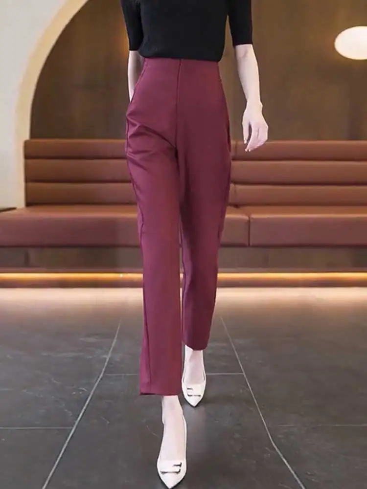 

Брюки женские винтажные с завышенной талией, на молнии