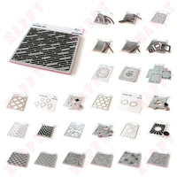 2022 nested chevron abstract cube folk christmas new metal cut dies stamps stencil for scrapbook diary diy card decoration molds