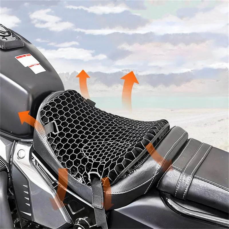 

Universal Honeycomb Motorcycle Cushion Shock Relief Massage Absorption Breathable Cushions Pad Accessories