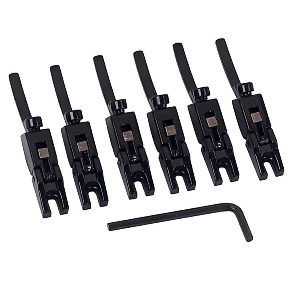 

6PCS/Set Locked String Saddle Tremolo Bridge Guitar Bridge String Saddles For Electric Guitar Black Guitar Accessories Hot