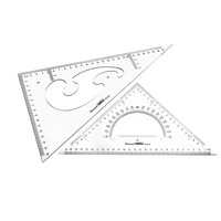 1 set of 2pcs triangle ruler square set 3060 4590 degree triangle rafter angle ruler protractor ruler drawing tool