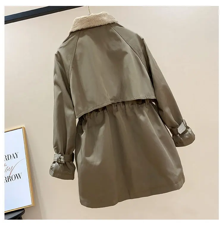 Plus-size Women's Wear 2022 Women's Medium Length Slimming Overalls Winter Coat with Large Fur Collar and Extra Thickness