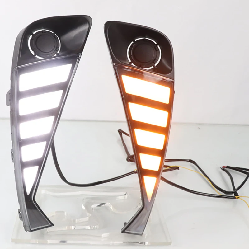 Автомобильные дневные ходовые огни желтые сигнальные противотуманные фары