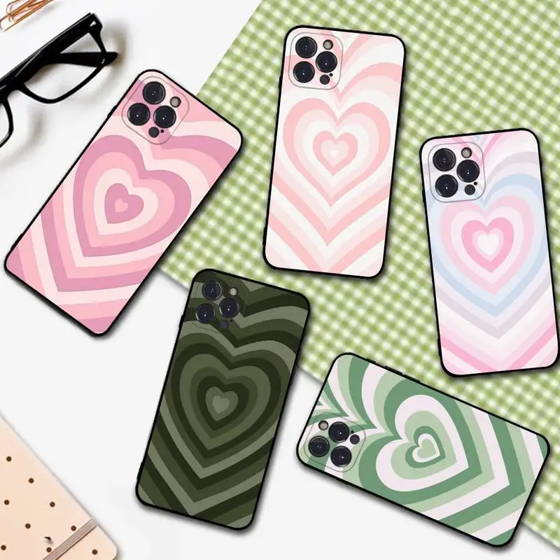 

Love Heart Phone Case For iPhone 14 13 12 Mini 11 Pro XS Max X XR SE 6 7 8 Plus Soft Silicone Cover